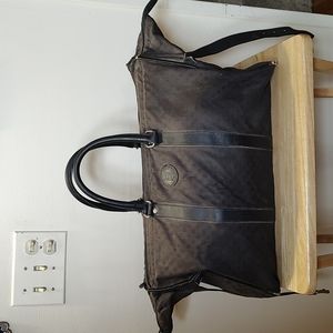 Vintage Fendi Duffle Bag! Small Monogram Black on Black